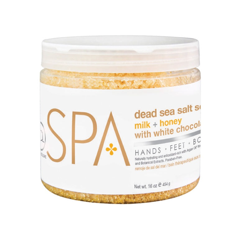 BCL SPA Dead Sea Salt Bath Soak with Milk, Honey, and White Chocolate - 16 Ounce