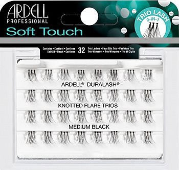 Ardell Medium Black Soft - Touch Knotted Trio Individual False Eyelashes 66464
