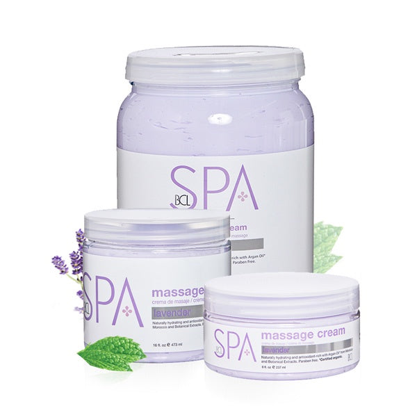 BCL SPA Gallon-sized Lavender + Mint Massage Cream 128oz #SPA53706