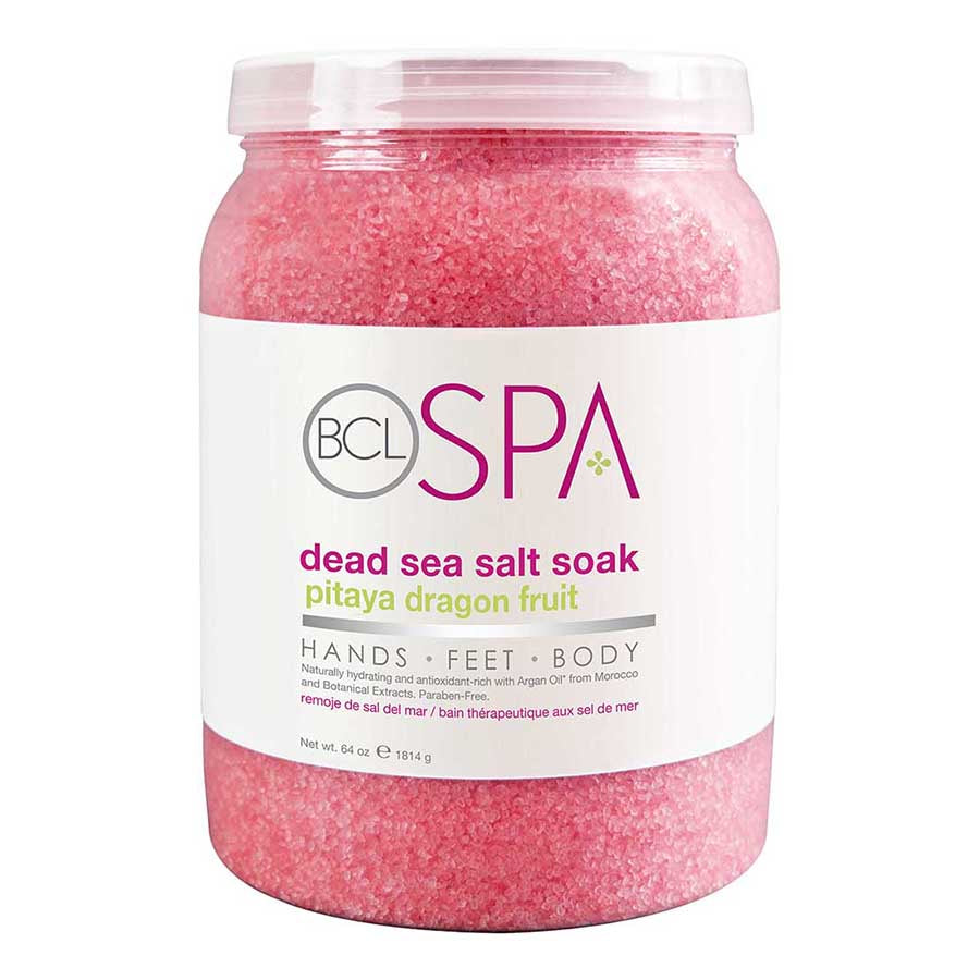 BCL SPA Premium Dead Sea Salt Bath Soak Infused with Organic Pitaya Dragon Fruit (64 Ounces)