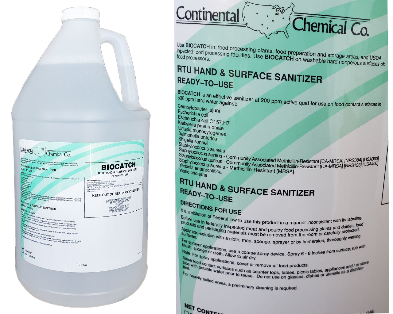 Biocatch EPA - Registered Ready - to - Use Hand & Surface Sanitizer Gallon Refill