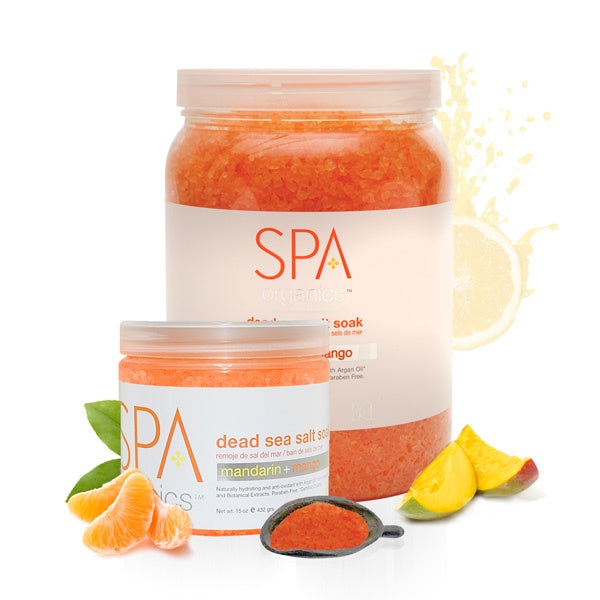 BCL SPA Luxury Dead Sea Salt Soak with Mandarin and Mango Fragrance - One Gallon Size