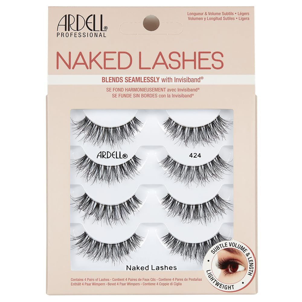 Ardell 4-Pack Naked Strip Lashes 424 #69874