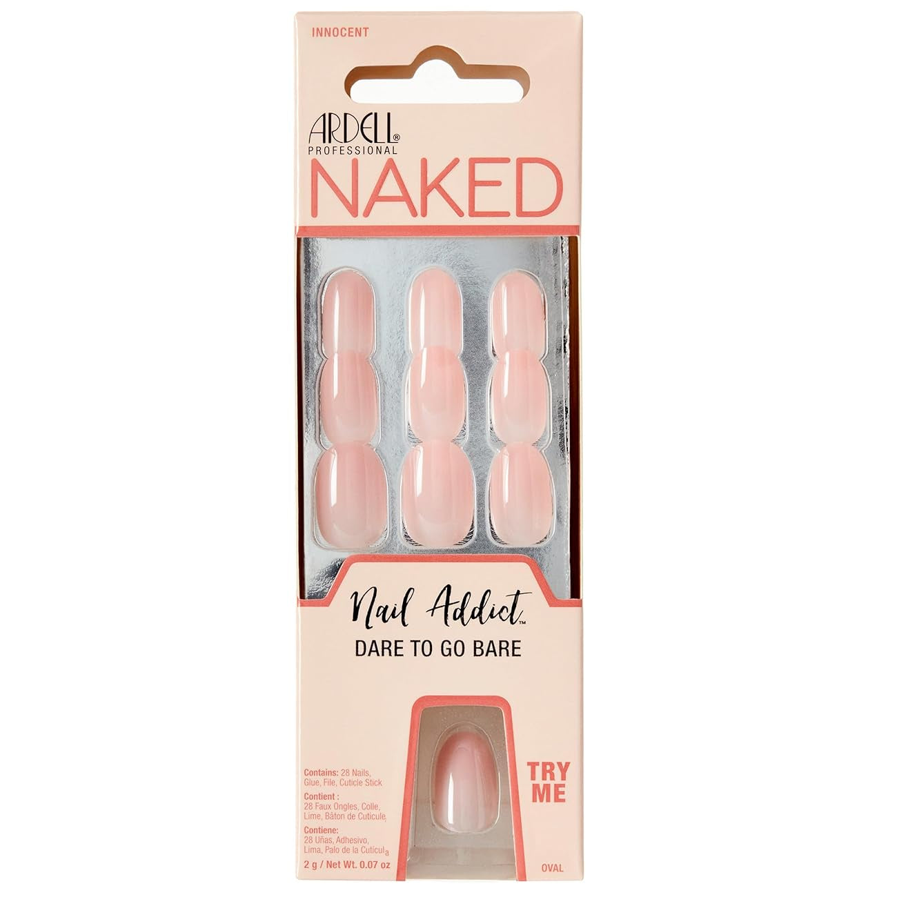 Ardell Premium Press-on Nails - Naked Innocent Style #37426