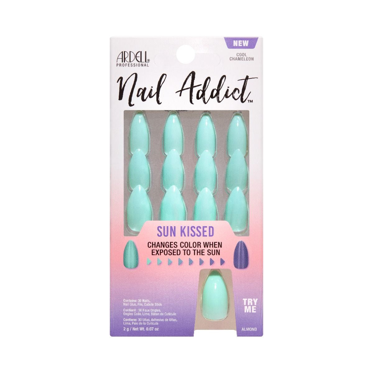 Ardell Nail Addict Sun Kissed Cool Chameleon Press - on Nails #36664
