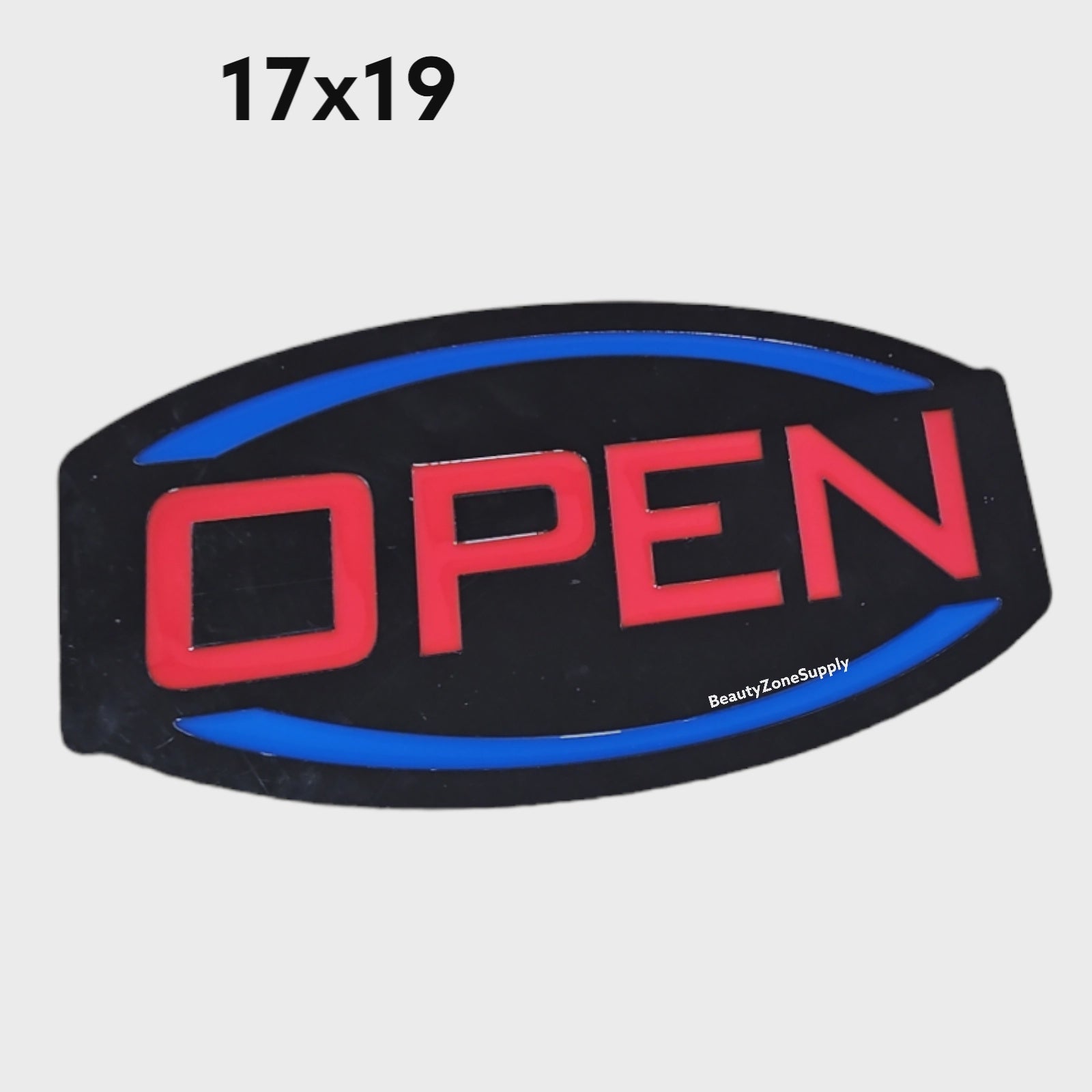 17x9 in LED Business Open Sign OP1709 with Blue & Red Flashing and Steady Lights