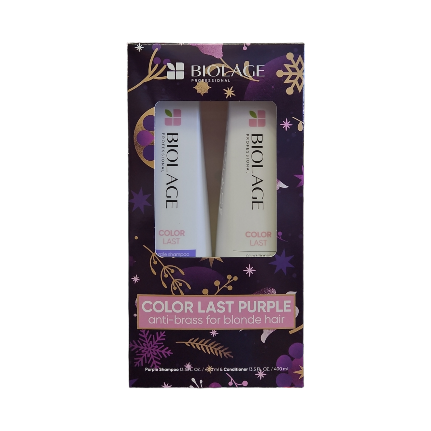 Biolage Color Preserving Purple Shampoo and Conditioner Set for the Holiday Season