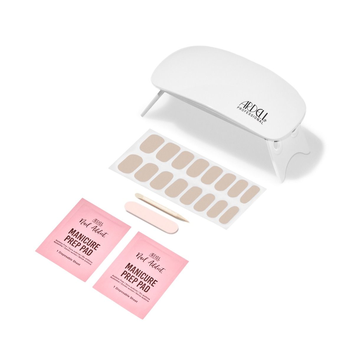 Ardell Gel Nail Strip Starter Kit for Beginners, Cashmere Sands Shade #37914