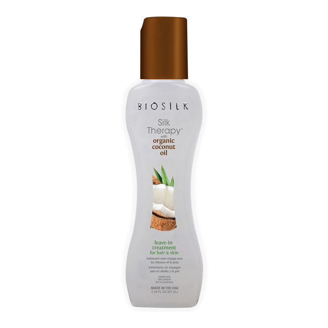 BioSilk Coconut Oil Leave - In Treatment for Hair & Skin, 2.26 oz