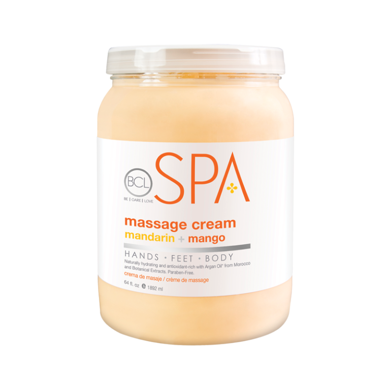 BCL SPA Premium Mandarin and Mango Scented Massage Cream - 64 Ounce