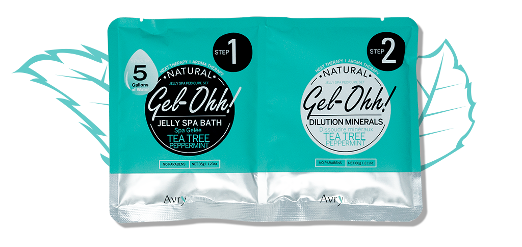 Avrybeauty Tea Tree/Peppermint Jelly Spa Pedi Bath - 30 - Piece Box Set