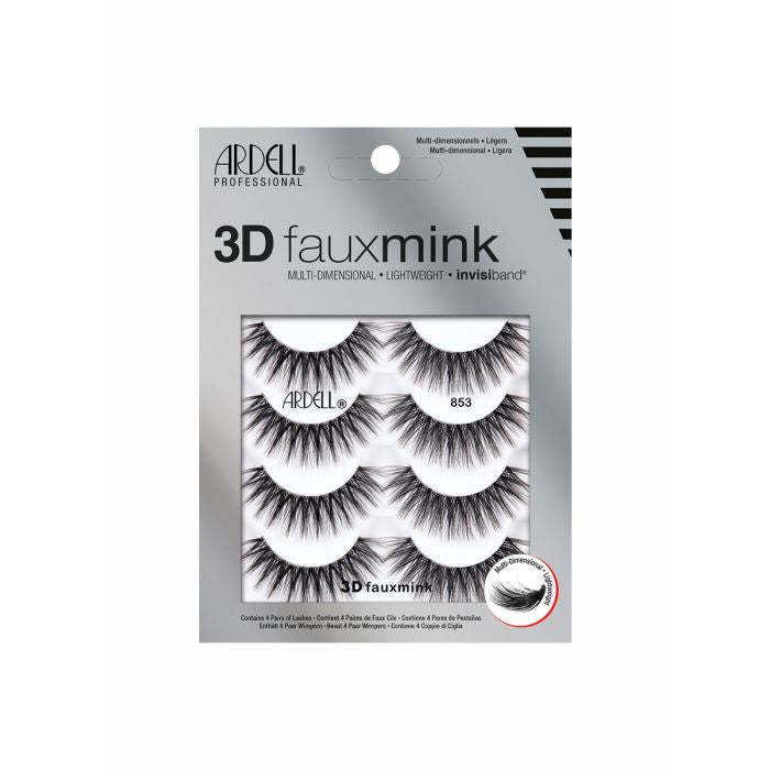 Ardell 4-Pack 3D Faux Mink Strip Eyelashes 853 #71879