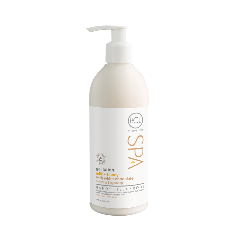 12oz BCL SPA Gel Lotion with Milk, Honey and Creamy White Chocolate