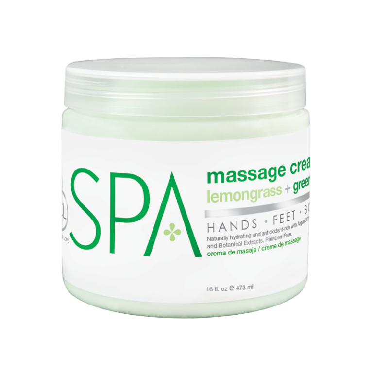 BCL SPA 16oz Lemongrass and Green Tea Massage Cream for Hydrated Skin