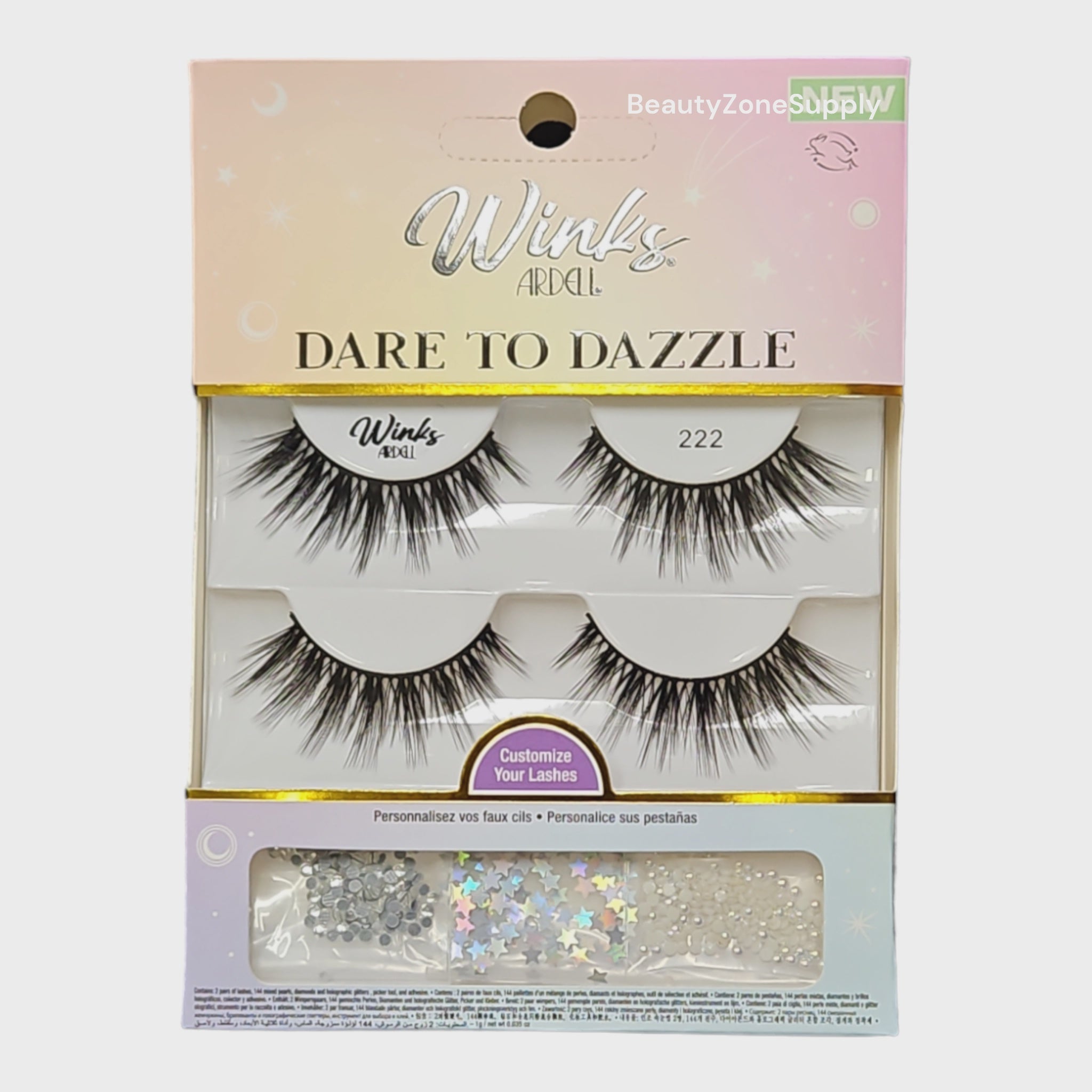 Ardell Winks Strip Lashes - 222 Diamonds & Pearls for a Dazzling Look