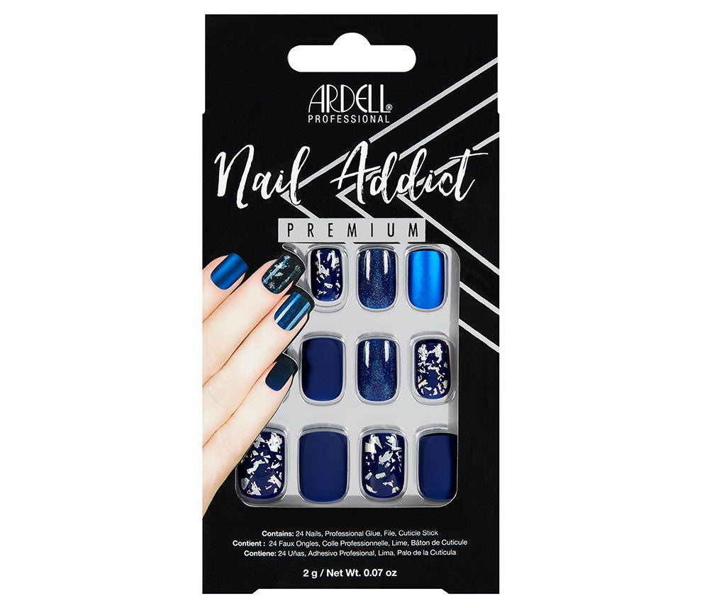 Ardell Premium Press - on Nails for Nail Addicts in Stunning Matte Blue Color #75891