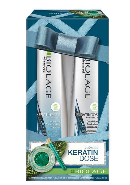 Biolage Advanced KeratinDose Hair Care Shampoo and Conditioner Set for the Holiday Season