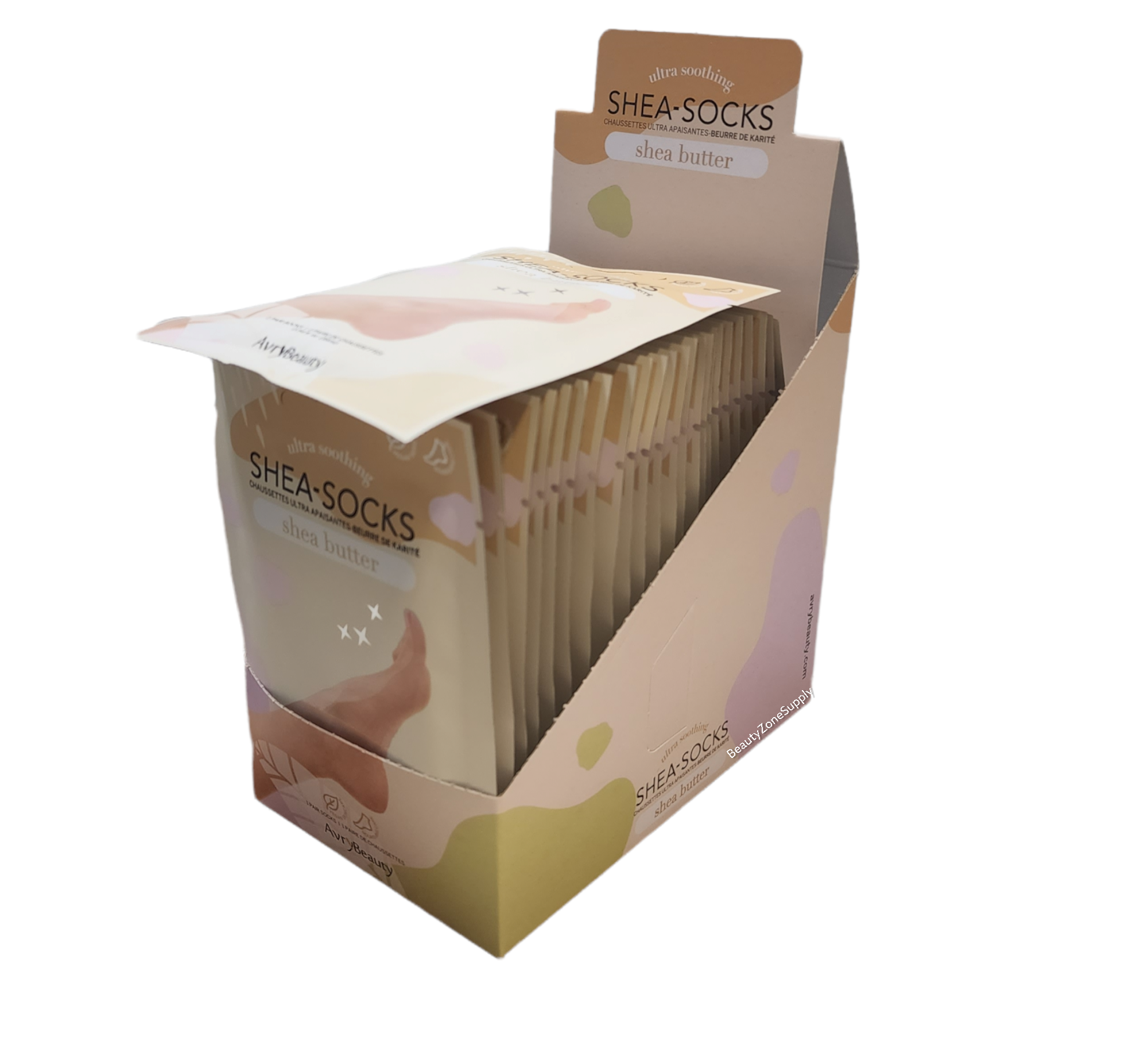 Avrybeauty 25-Pair Shea Butter and Lavender Infused Pedicure Socks #AS001SHEA