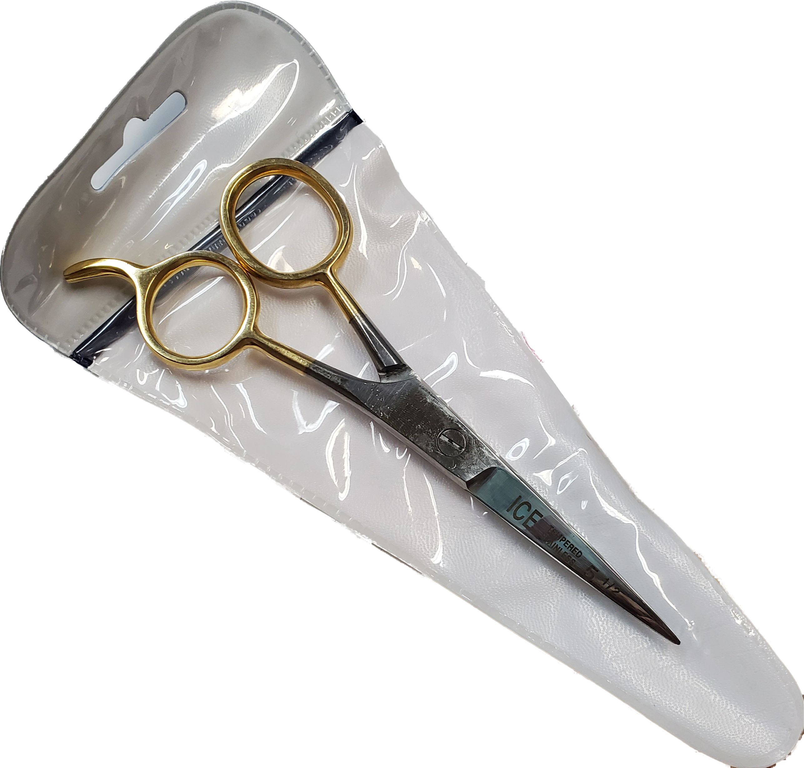 Professional Barbering Scissors with 5 1/2-Inch Length and Golden Handles