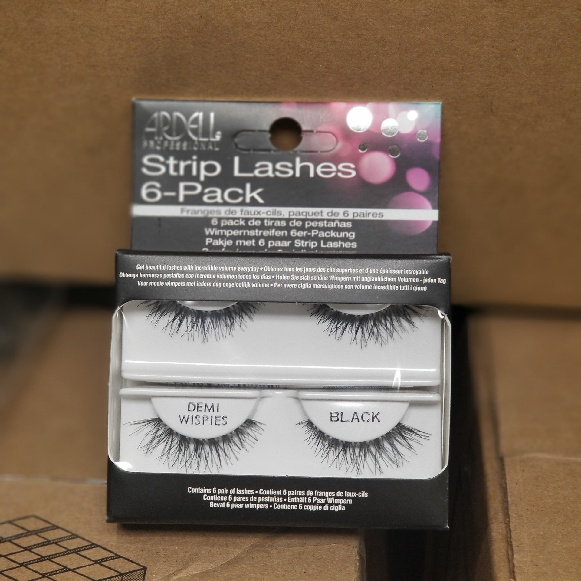 Ardell 6-Pack of Natural Demi Wispies Style Black Strip Eyelashes #60066