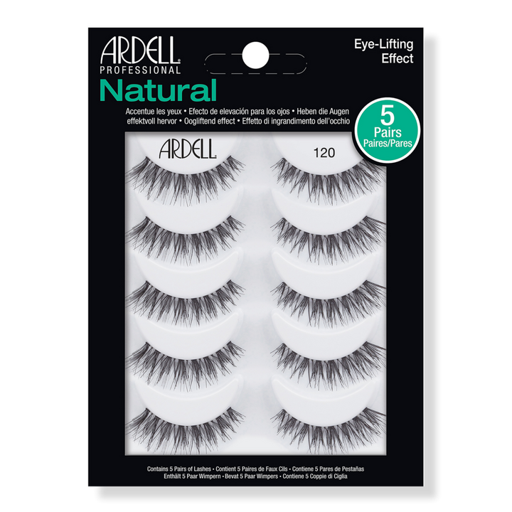 Ardell Professional Natural False Eyelashes - 5 Pack of Style #120 with a Bonus Pair of Style #67418