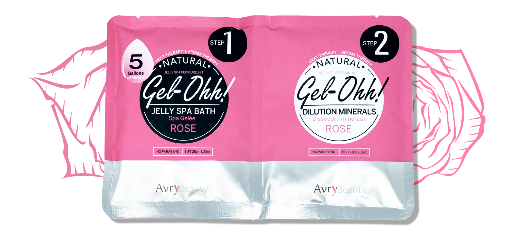 Avrybeauty 30 - Set Rose - Scented Jelly Spa Pedi Bath Box