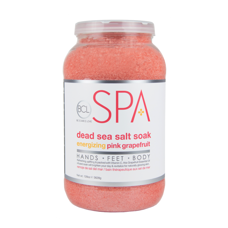 BCL SPA Premium Dead Sea Salt Soak with Refreshing Pink Grapefruit Scent, One Gallon Size for Relaxing SPA Experience