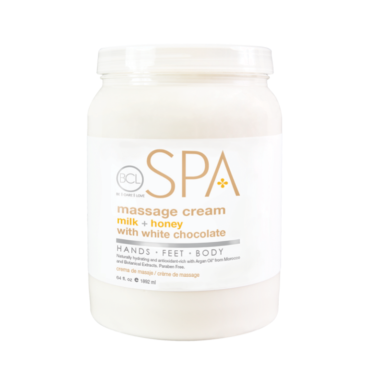 BCL SPA 64oz Milk, Honey & White Chocolate Massage Cream for Radiant Skin
