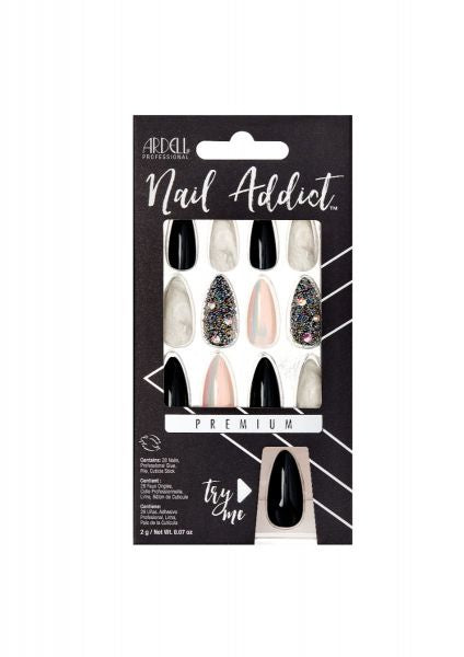 Ardell Premium Press - on Nails with Marble & Diamond Design #51403