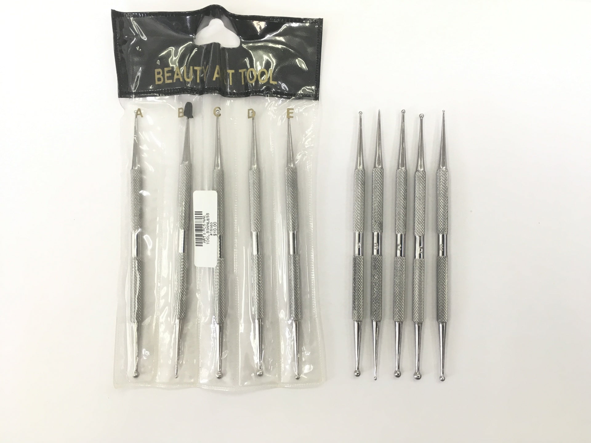 High - Quality 5 - Piece Stainless Steel Nail Art Tool Set #18585