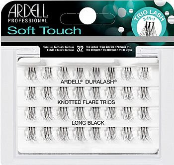 Ardell Soft Touch Long Black Knotted Trios Individual Eyelash Clusters - Style 66465