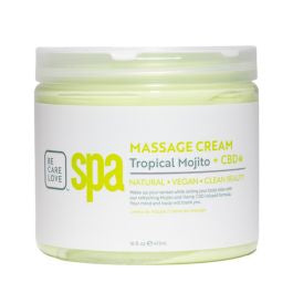 BCL SPA Premium Mojito Mint Scented Massage Cream Lotion - 16 Ounce Bottle SPA56816
