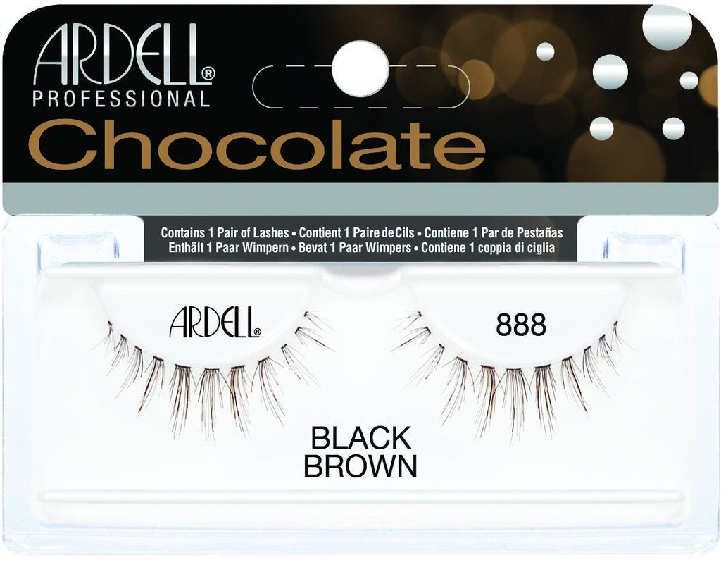 Ardell Branded Chocolate-Colored Strip Eyelashes - Style #888, Code 61888