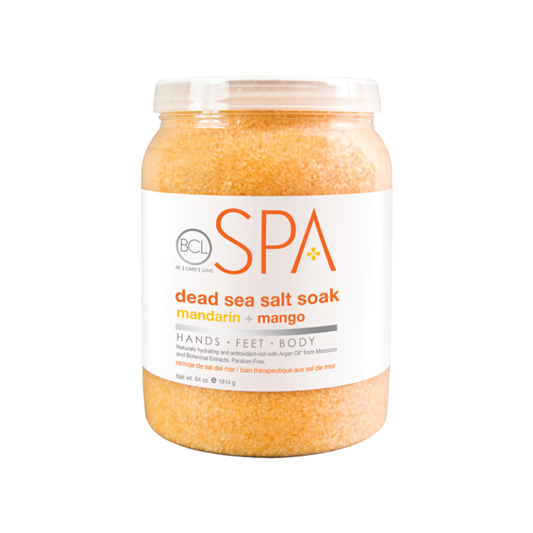 BCL SPA Premium Dead Sea Salt Soaking Solution with Mandarin and Mango Fragrance, 64 Ounce